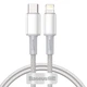Кабель Baseus High Density Braided USB-C to Lightning 1m White (CATLGD-02) - зображення 1