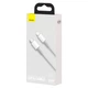 Кабель Baseus High Density Braided USB-C to Lightning 1m White (CATLGD-02) - зображення 5