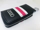 Ключница для авто KeyHolder Prestige Car AUDI Черно-белая с красным - изображение 2