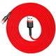 Кабель Baseus Cafule USB - Type-C 3 метра красный CATKLF-U09 - изображение 2
