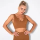 Жіночий костюм для фитнесу Whatiwear топ та шорти коричневий L (1312-brown-L) - зображення 2