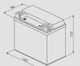 Мото аккумулятор BOSCH 0092M60140 (YTX12-BS, YTX12-4) M6 AGM, 12V 10Ah, 150A, (+/-) - изображение 2