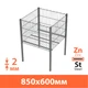 Торговий кошик підлоговий (кошик презентаційний) 850х600 RAL 9016 (білий) Кольчуга - изображение 1