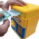 Детская Копилка сейф для детей Saving Box Жёлто-голубая игрушечный робот Миньйон интерактивная игрушка электронная c кодовым замком и светом - изображение 4