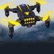 Квадрокоптер на Р/У дрон Drone CD1804 з пультом Д/У з камерою WIFI Чорно-жовтий літаючий складний міні дрон з підсвічуванням на акумуляторі - зображення 5