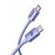 USB кабель Type-C на Type-C для iPad/Android/ПК/MacBook Baseus Crystal Shine Series (100W, 1.2m). Purple - изображение 2