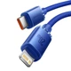 USB кабель Type-C на Lightning для iPhone Baseus Crystal Shine Series (20W, 2m). Blue - зображення 2