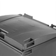 Контейнер для сміття Weber MGB 1100 літрів з цільної плоскою кришкою чорний - зображення 2
