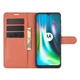 Чехол IETP для Motorola Moto G9 Play книжка кожа PU с визитницей коричневый - изображение 3