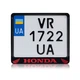 Рамка для мотоциклетного номеру Honda red logo 174х220мм чорна (VH-ABS1722HN1R) - зображення 1