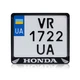 Рамка для мотоциклетного номера Honda white logo 174х220мм чёрная (VH-ABS1722HN2W) - изображение 1
