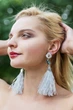 Серьги из перьев Ksenija Vitali Grey SP-0008 - изображение 3