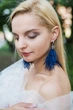 Серьги из перьев Ksenija Vitali Blue SP-0051 - изображение 3