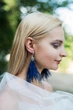 Серьги из перьев Ksenija Vitali Blue SP-0051 - изображение 4