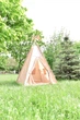 Вулична Палатка-Вігвам WIGWAMHOME з водовідштовхуючої тканини 110х110х180см бежева - зображення 2