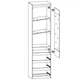 Витрина в гостиную Gerbor Holding Джули REG1W3S L/P - 520х400х2000 из ДСП, цвет венге магия/дуб конкордия - изображение 3