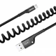 Спіральний кабель для iPhone USB на Lightning BASEUS Fish eye Spring (3A, 1M). Black - зображення 3