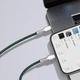 USB кабель для iPhone Type С на Lightning Baseus Cafule Series Metal Data Cable | 1M, 20W, PD |. Green - зображення 9