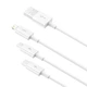 USB кабель 3в1 Combo Micro USB/Lightning/Type-C BASEUS Superior Series Fast Charging (1.5m,3.5A). White - изображение 3