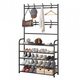 Сборная напольная вешалка для одежды New simple floor clothes rack size с крючками и полками 60*29.5*151 см - изображение 1