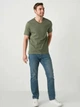 Мужская футболка LC Waikiki с V-образным вырезом S цвета Хаки (LCW T-shirt -1793) - изображение 4