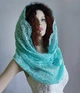 Стильный снуд из гипюра Lady Solomia 60х110см тиффани RC7 - изображение 1