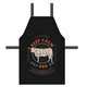 Фартук полноцветный Сolorful Keep calm and BBQ on (чёрный) 75x51 см - изображение 1