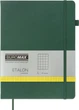 Записная книга Buromax Etalon 190x250 мм 96 листов в клетку обложка из искусственной кожи Зеленая (BM.292160-04) - изображение 1
