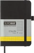Записная книга Buromax Etalon 95x140 мм 96 листов в клетку обложка из искусственной кожи Черная (BM.296160-01) - изображение 1