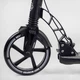 Детский двухколесный самокат Best Scooter 24215-B со складной конструкцией, двумя амортизаторами, ручным дисковым тормозом и фарой, Черный - изображение 4