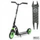Детский двухколесный самокат Best Scooter 62798 со складной конструкцией, передним амортизатором и ремнем для переноски, Зеленый - изображение 1