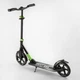 Дитячий двоколісний самокат Best Scooter 93427 зі складною конструкцією та переднім амортизатором, Чорно-зелений - зображення 7