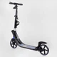 Детский двухколесный самокат Best Scooter L-50267 со складной конструкцией, двумя амортизаторами, ручным тормозом и фарой, Черно-синий - изображение 6