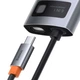 Мультипортовый адаптер USB Хаб Baseus Baseus Metal Gleam Series 4-in-1 Multifunctional Type-C HUB Docking Station CAHUB-CY0G Grey - изображение 4