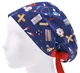 Медицинская шапочка женская HeadwearUniverse универсальная принт аптечка на синем - изображение 2
