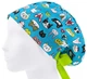 Медицинская шапочка женская HeadwearUniverse универсальная принт животные на бирюзе - изображение 2