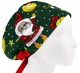 Медицинская шапочка женская HeadwearUniverse универсальная принт Дед Мороз на зеленом - изображение 1