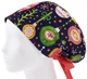 Медицинская шапочка женская HeadwearUniverse универсальная принт новогодние игрушки на синем - изображение 2