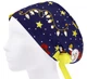 Медицинская шапочка женская HeadwearUniverse универсальная принт Дед Мороз на синем - изображение 2