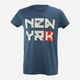 Футболка хлопковая длинная мужская Sol's Crusader Men New York 03582244/95 244 S Синяя (3609374908096) - изображение 3