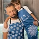Фартух повнокольоровий Сolorful Сніжинки на блакитному фні 75x51 см - зображення 3