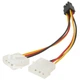 Кабель живлення для відеокарт Ewell 6 pin to Molex, 15 см (EW364) - зображення 1