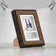 Рамка для фото деревянная 13х18 под фото 10х15 багет: DL3302-05 Орех (глянцевое стекло 1-1.5мм, паспарту, двп с ножкой) EmojiFrame - изображение 2