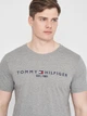 Футболка хлопковая длинная мужская Tommy Hilfiger 10887.2 S Серая - изображение 4