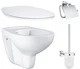 Унитаз подвесной GROHE Bau Ceramic 39427000 безободковый + сиденье 39493000 + ёршик для унитаза 40463001 + бумагодержатель Essentials 40367001 - изображение 1