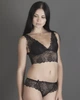 Комплект ажурный Bra Top и трусики американка Marta 135 S Черный - изображение 1