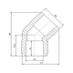 Уголок PPR Blue Ocean 110, 45° SD00009969 - изображение 2