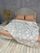 Муслиновый плед покрывало Cappone Монстера хлопок 4 слоя 200×230 см - изображение 5