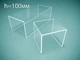 Горка под товар из оргстекла П-образная, H=100мм, L=100мм Ташута (32-17012-03) - изображение 1