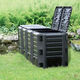 Компостер садовый для дачи и загородного дома Prosperplast Compogreen IKSM1600C-S411 пластиковый на 1600 л с крышкой для компостирования биологических отходов - изображение 2